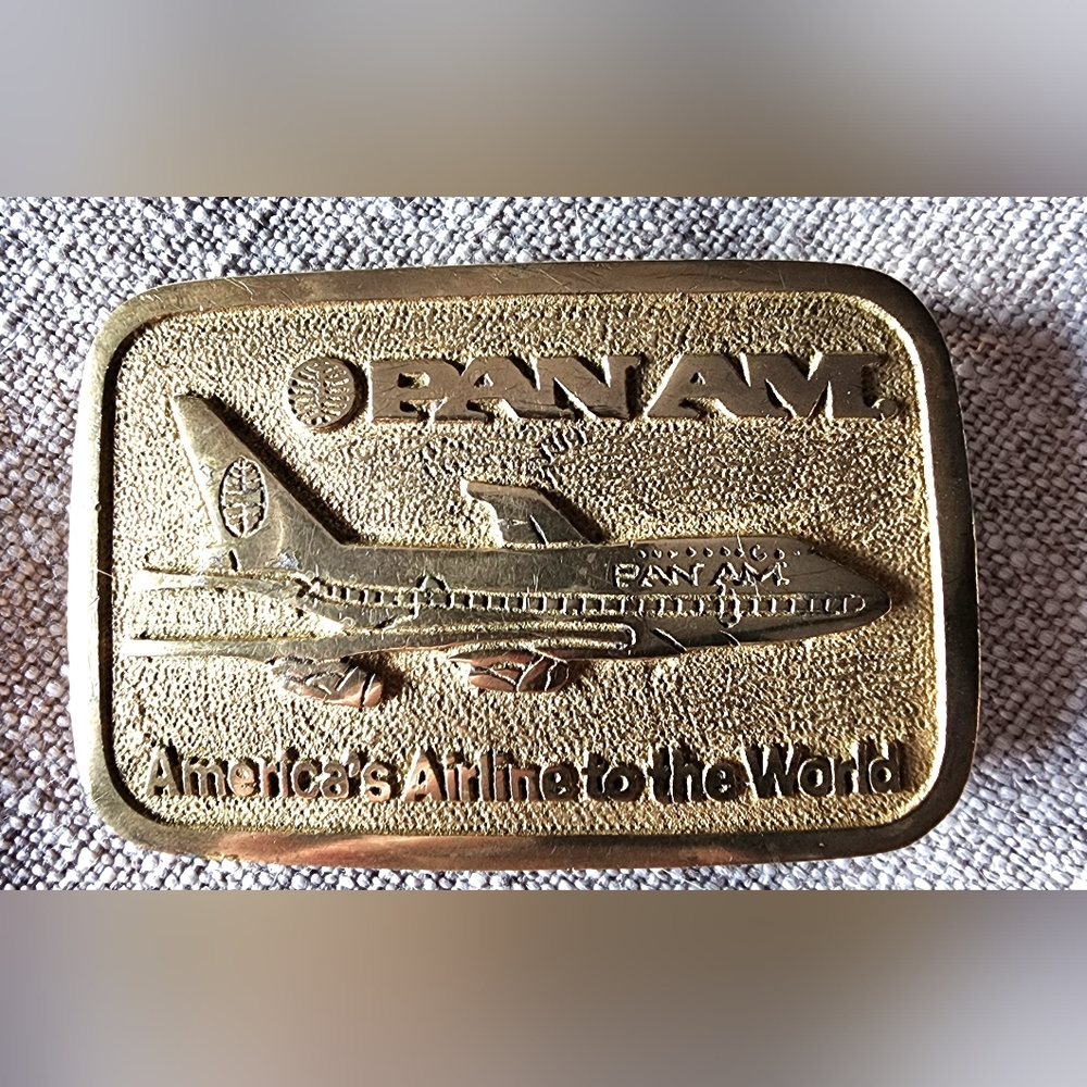 Pan Am Airline Vintage Belt Buckle